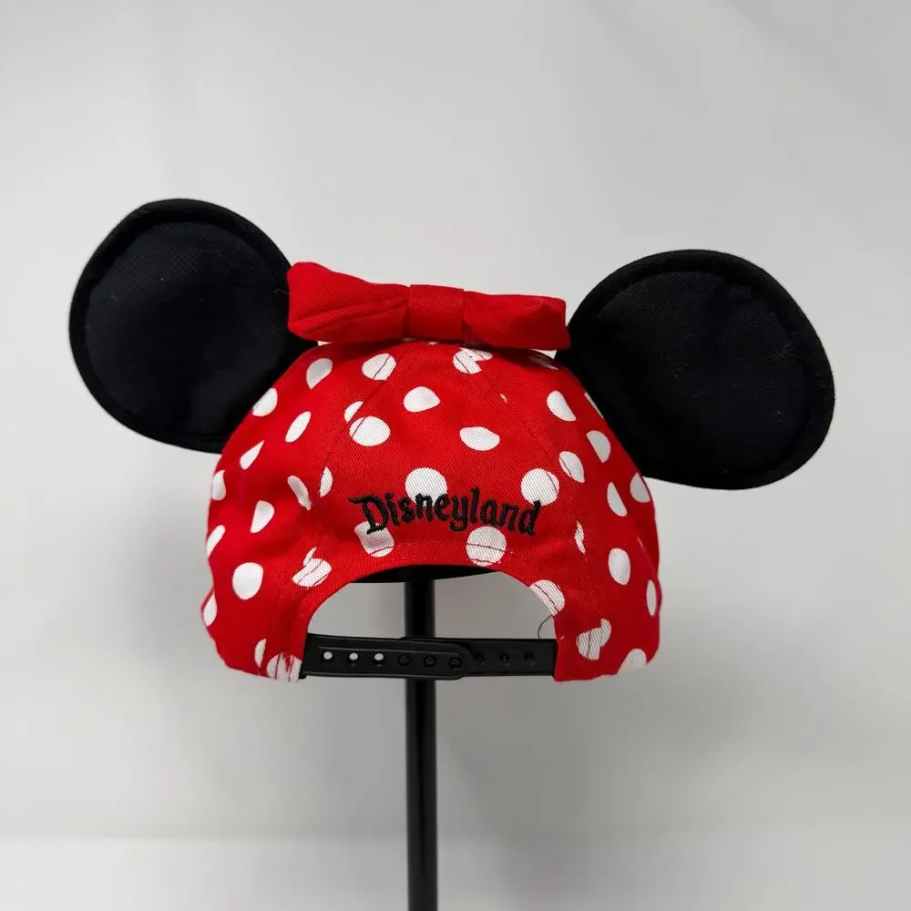 Disneyland Minnie Mouse Polka Dot Ears Cap Youth 54–57cm